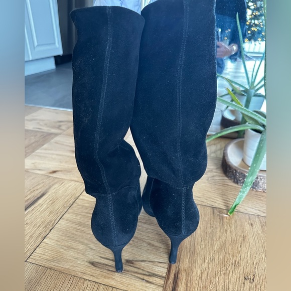 RAYE Perla suede boots in black from Revolve Very good condition. Slouchy boots - Picture 6 of 11